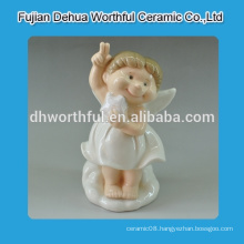 Modern design ceramic baby angel can be customized with logo